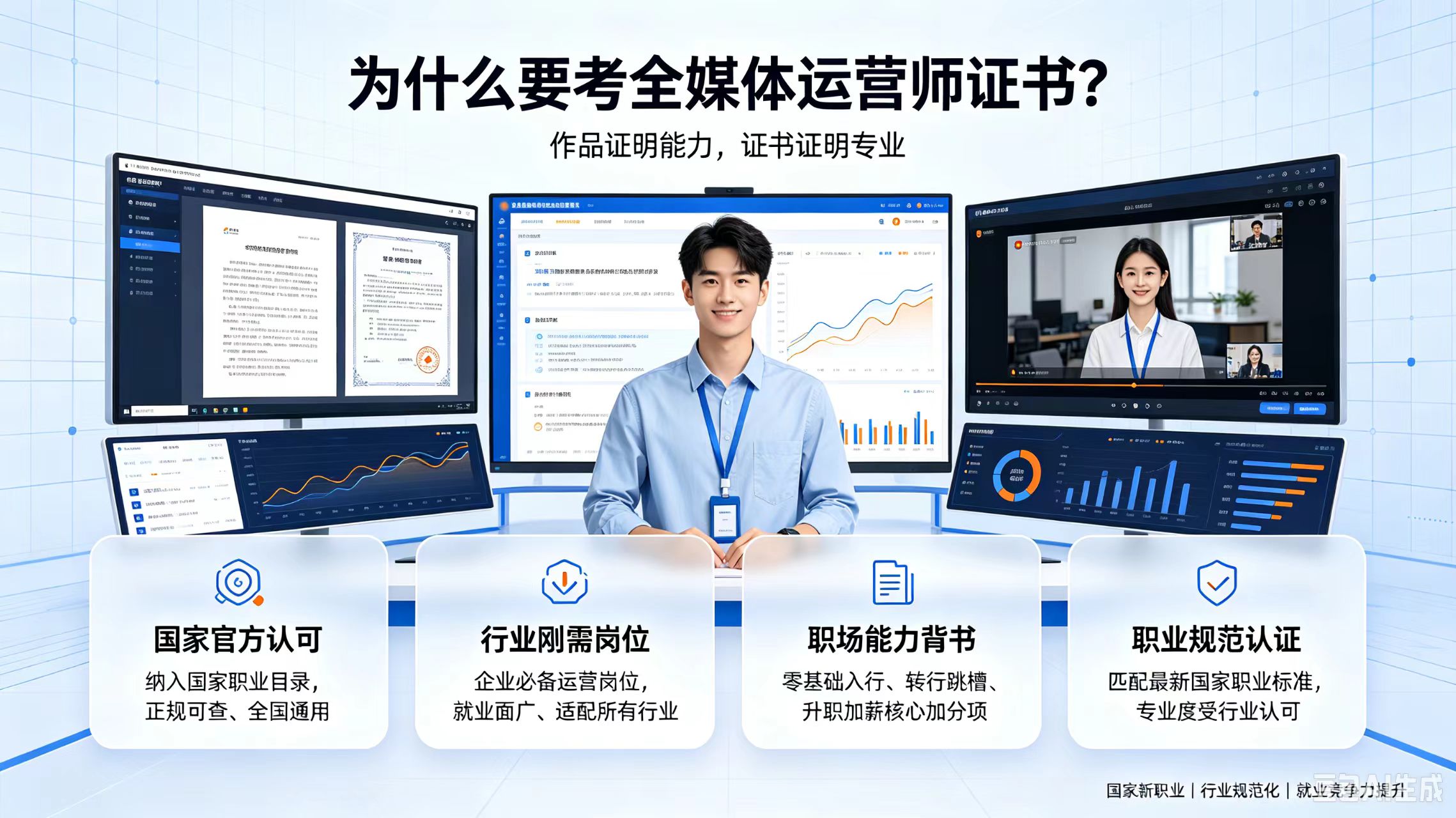 全媒体运营师｜作品证明能力，证书证明专业